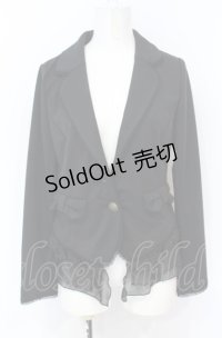 axes femme / リボンポケットカットジャケット M クロ O-25-07-21-068-AX-JA-OW-OS