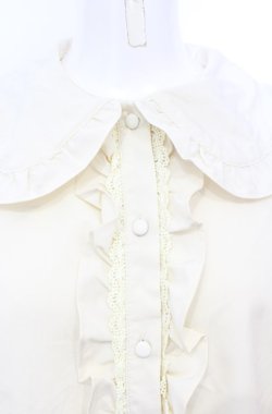 画像2: m petit by misako / AM マルエリフリルブラウス M アイボリー O-25-07-21-071-LO-BL-OW-OS
