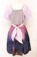画像2: axes femme POETIQUE / パフ袖パネル柄ワンピース M ラベンダー O-25-07-21-073-AX-OP-OW-OS (2)