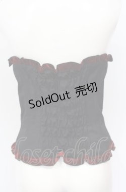 画像3: BPN / レースアップ別珍ビスチェ M ワイン×ブラック O-25-07-21-083-GO-TO-OW-ZT452