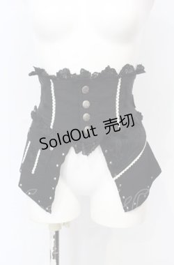 画像1: Ozz oneste / フラップ付きソフトコルセット  ブラック O-25-07-21-084-OO-TO-OW-OS