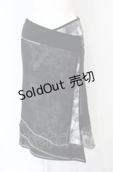Ozz On / 転写プリントメッシュレイヤードスカート  ブラック O-25-07-21-085-OO-SK-OW-OS
