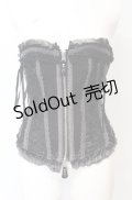 Ozz Croce / ダブルレースアップオーバーバストコルセット  ブラック O-25-07-21-086-OO-TO-OW-OS