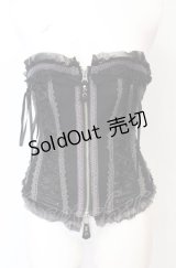 Ozz Croce / ダブルレースアップオーバーバストコルセット  ブラック O-25-07-21-086-OO-TO-OW-OS