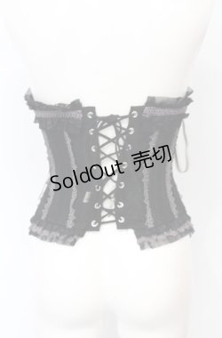 画像3: Ozz Croce / ダブルレースアップオーバーバストコルセット  ブラック O-25-07-21-086-OO-TO-OW-OS