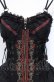 画像2: Ozz Croce / 薔薇刺繍サイド編み上げビスチェワンピース  ブラック×レッド O-25-07-21-087-OO-OP-OW-OS (2)
