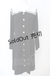 E hyphen world gallery / セーラーワンピース M クロ×シロ O-25-07-21-088-LO-OP-OW-OS