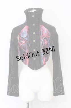 画像1: Ozz On / 斑染めベロア切り替えコーデュロイジャケット  ブラウン×マルチカラー O-25-07-21-089-OO-JA-OW-OS