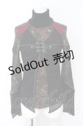 Ozz On / 柄ニット切り替えレイヤードトップス  ブラック×レッド O-25-07-21-090-OO-TO-OW-OS