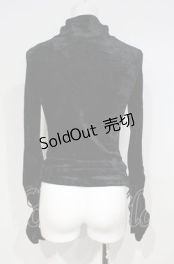 画像3: Ozz On / ビーズ配色ベロアギャザートップス  ブラック O-25-07-21-091-OO-TO-OW-OS