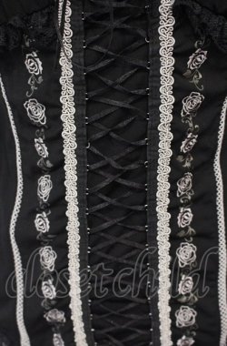画像2: Ozz Croce / 薔薇刺繍レースアッププルオーバー  ブラック O-25-07-21-092-OO-TO-OW-OS