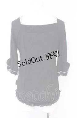画像3: Ozz Croce / 薔薇刺繍レースアッププルオーバー  ブラック O-25-07-21-092-OO-TO-OW-OS