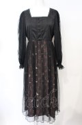 axes femme POETIQUE / 白雪姫ワンピース M クロ×ワイン O-25-07-21-093-AX-OP-OW-OS