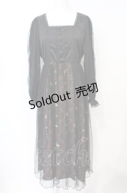 画像1: axes femme POETIQUE / 白雪姫ワンピース M クロ×ワイン O-25-07-21-093-AX-OP-OW-OS