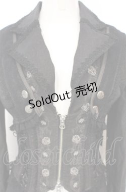 画像2: Ozz Croce / ボレロ付きノースリーブジャケット  ブラック O-25-07-21-096-OO-OP-OW-OS
