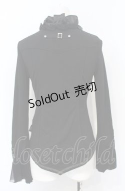 画像3: Ozz Croce / 異素材切り替えレースアップトップス  ブラック O-25-07-21-099-OO-TO-OW-OS