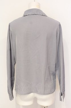 画像3: an another angelus / カットワーク刺繍ジャボ付きブラウス  ブルーグレー O-25-07-21-010-CA-BL-OW-OS
