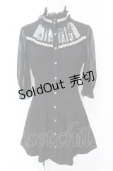 Ozz Croce / レース切り替え半袖ブラウス  ブラック O-25-07-21-103-OO-TO-OW-OS