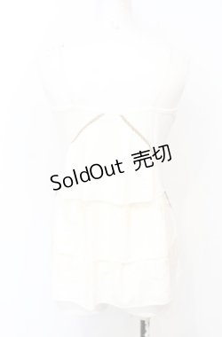 画像3: OZZ ANGELO / 背面ティアードキャミソール  ホワイト O-25-07-21-104-OO-TO-OW-OS