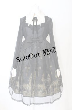 画像1: Angelic Pretty / Horror Gardenワンピース  クロ×ゴールド O-25-07-21-109-AP-OP-IG-OS