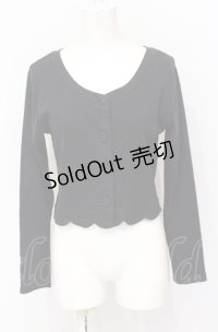 Fi.n.t / スカラップカットカーディガン F クロ O-25-07-21-012-CA-TO-OW-ZT106
