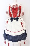 画像1: BABY,THE STARS SHINE BRIGHT / りんちゃんのグレーテルワンピースセット  えんじ×ネイビー×シロ O-25-07-21-110-BA-OP-IG-OS (1)