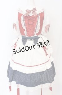 BABY,THE STARS SHINE BRIGHT / りんちゃんのグレーテルワンピースセット  えんじ×ネイビー×シロ O-25-07-21-110-BA-OP-IG-OS