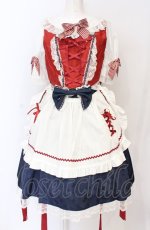画像1: BABY,THE STARS SHINE BRIGHT / りんちゃんのグレーテルワンピースセット  えんじ×ネイビー×シロ O-25-07-21-110-BA-OP-IG-OS (1)