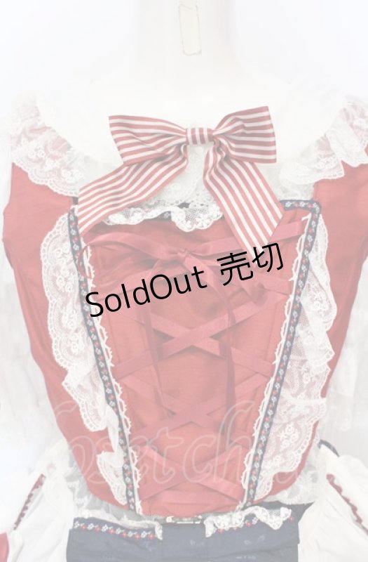 画像2: BABY,THE STARS SHINE BRIGHT / りんちゃんのグレーテルワンピースセット  えんじ×ネイビー×シロ O-25-07-21-110-BA-OP-IG-OS (2)