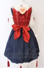 画像4: BABY,THE STARS SHINE BRIGHT / りんちゃんのグレーテルワンピースセット  えんじ×ネイビー×シロ O-25-07-21-110-BA-OP-IG-OS (4)