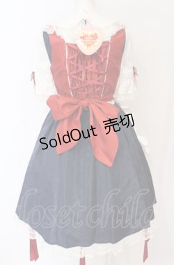 画像4: BABY,THE STARS SHINE BRIGHT / りんちゃんのグレーテルワンピースセット  えんじ×ネイビー×シロ O-25-07-21-110-BA-OP-IG-OS