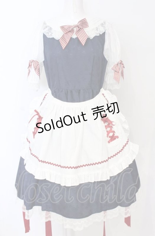 画像5: BABY,THE STARS SHINE BRIGHT / りんちゃんのグレーテルワンピースセット  えんじ×ネイビー×シロ O-25-07-21-110-BA-OP-IG-OS (5)