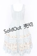 Jewelry in Sunrise（海外ロリィタブランド） / Jenny and Mentha Teaジャンパースカート S サックス×アイボリー O-25-07-21-114-LO-OP-IG-ZY