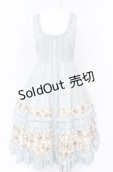 Jewelry in Sunrise（海外ロリィタブランド） / Jenny and Mentha Teaジャンパースカート S サックス×アイボリー O-25-07-21-114-LO-OP-IG-ZY