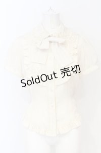 Innocent World / 丸衿ツインレースアップブラウス  アイボリー O-25-07-21-123-IW-BL-IG-OS