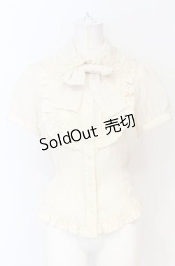 画像1: Innocent World / 丸衿ツインレースアップブラウス  アイボリー O-25-07-21-123-IW-BL-IG-OS