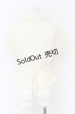 画像3: Innocent World / 丸衿ツインレースアップブラウス  アイボリー O-25-07-21-123-IW-BL-IG-OS