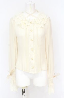 画像1: BABY,THE STARS SHINE BRIGHT / Starryシフォンブラウス  アイボリー O-25-07-21-128-BA-BL-IG-OS