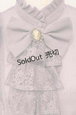 画像2: Chalmiere / クラシカルレーシー半袖ブラウス M パープル O-25-07-21-014-LO-BL-OW-OS
