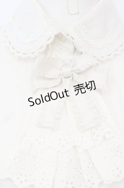 画像2: Innocent World / 小さな衿のジャボ付きブラウス S アイボリー×アイボリー O-25-07-21-131-IW-BL-IG-OS