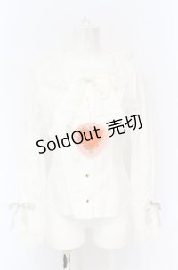 BABY,THE STARS SHINE BRIGHT / 時計うさぎのHEART TRUMPぐるりんリボンブラウス  オフ O-25-07-21-135-BA-BL-IG-OS