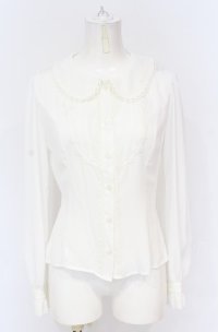 Innocent World / スカラップレースブラウス  S O-25-07-21-137-IW-BL-IG-OS