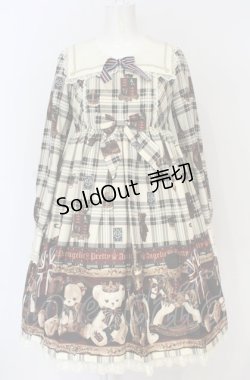 画像1: Angelic Pretty / British Bearワンピース  アイボリー O-25-07-21-140-AP-OP-IG-OS