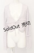 axes femme POETIQUE / クロシェ風ニットボレロ M ラベンダー O-25-07-21-016-AX-TO-OW-OS