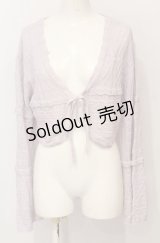 axes femme POETIQUE / クロシェ風ニットボレロ M ラベンダー O-25-07-21-016-AX-TO-OW-OS