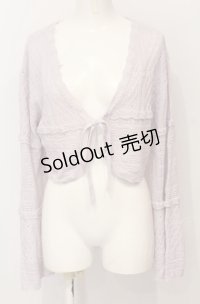 axes femme POETIQUE / クロシェ風ニットボレロ M ラベンダー O-25-07-21-016-AX-TO-OW-OS