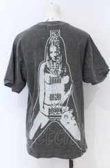 HYSTERIC GLAMOUR / GUITAR GIRL半袖Tシャツ S グレー O-25-07-21-020-PU-TO-OW-OS