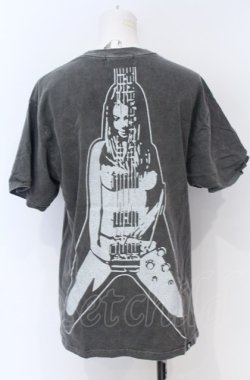 画像1: HYSTERIC GLAMOUR / GUITAR GIRL半袖Tシャツ S グレー O-25-07-21-020-PU-TO-OW-OS