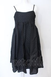 Candy Stripper / VOLUME CAMISOLE DRESS 2 ブラック O-25-07-21-021-PU-OP-OW-ZY