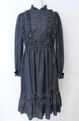 Emily Temple cute / スタンドカラーフリルタータンワンピース  グリーン O-25-07-21-022-ET-OP-OW-OS